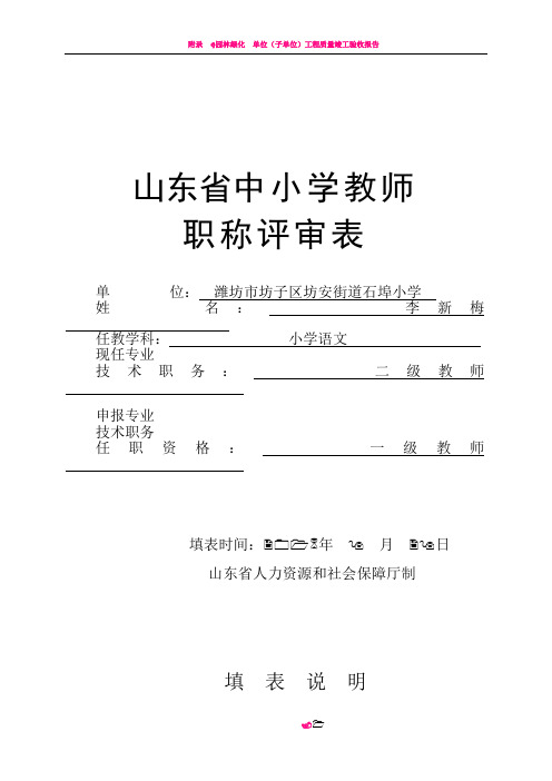 01.山东省中小学教师职称评审表