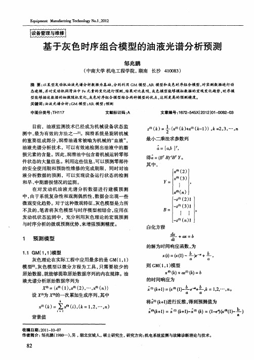 基于灰色时序组合模型的油液光谱分析预测