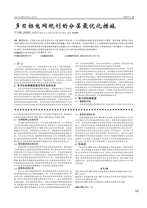 多目标电网规划的分层最优化措施