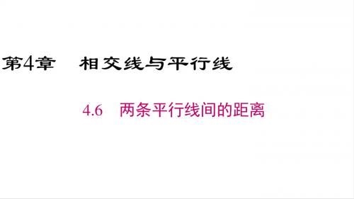 2018湘教版数学七年级下册4.6《两条平行线间的距离》精品课件