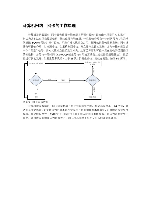 计算机网络  网卡的工作原理