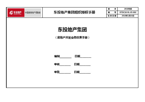 XX地产组织授权手册(签批版)