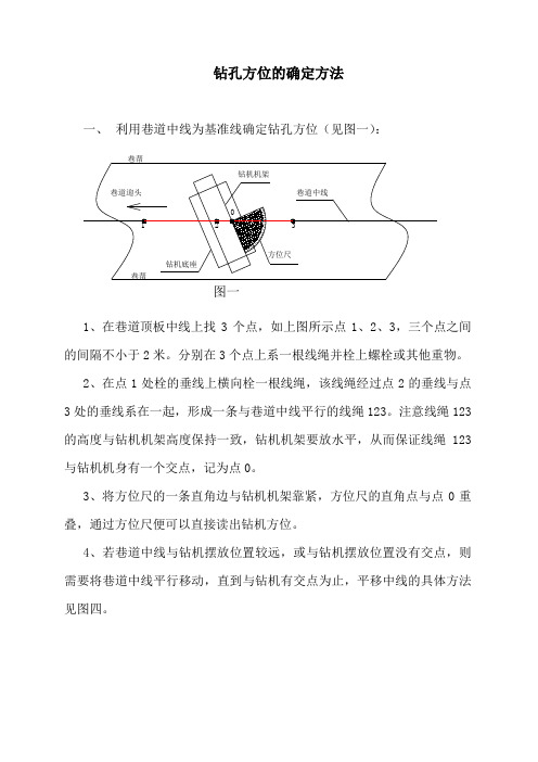 钻孔方位的确定方法