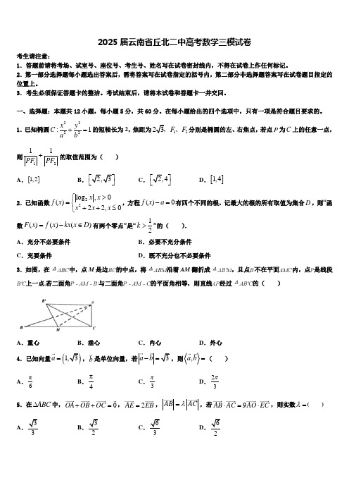 2025届云南省丘北二中高考数学三模试卷含解析