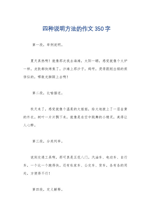 四种说明方法的作文350字