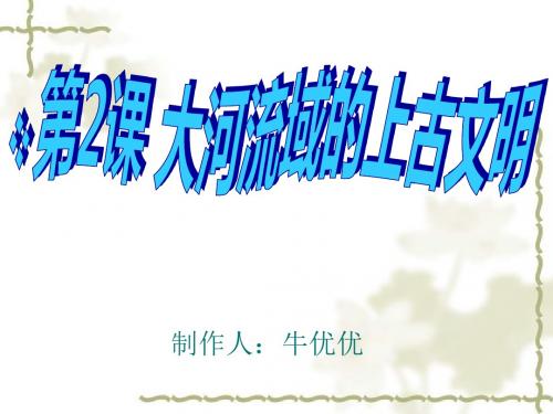 华师大版历史九上《大河流域的上古文明》课件