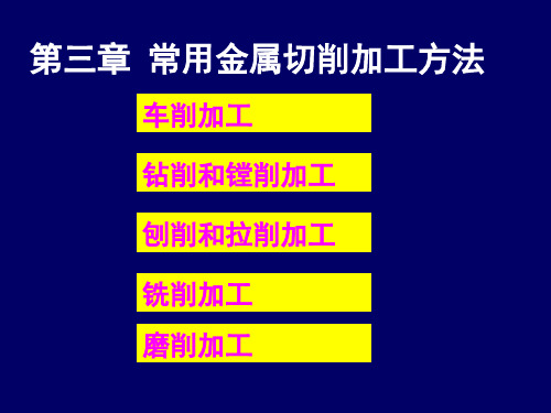 第三章 常用金属切削加工方法