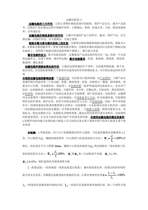 运输包装复习