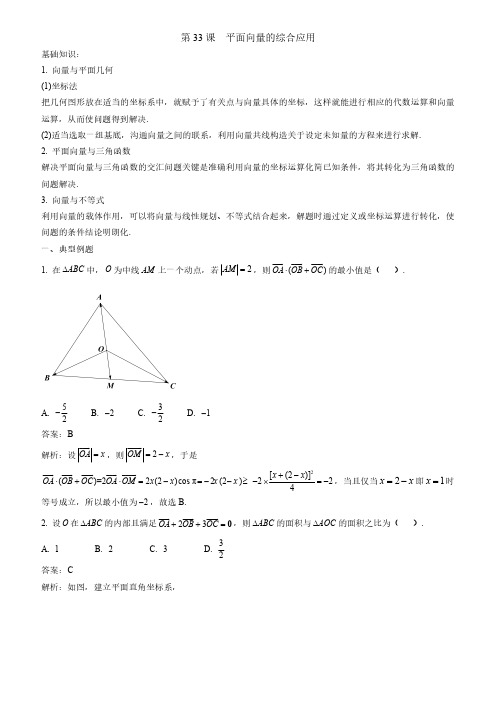 第33课--平面向量的综合应用