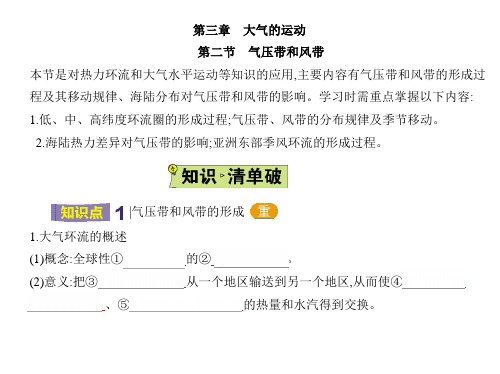 人教版高中地理选择性必修第1册 第三章 大气的运动 第二节 气压带和风带 (2)