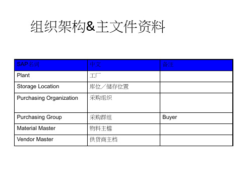 SAP模组常用专门名词-1