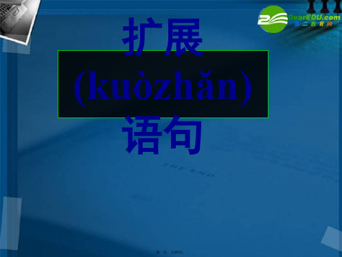 高考语文 扩展语句复习课件 人教版