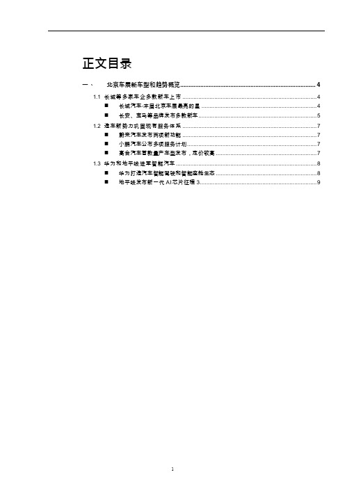 2020年北京车展总结报告