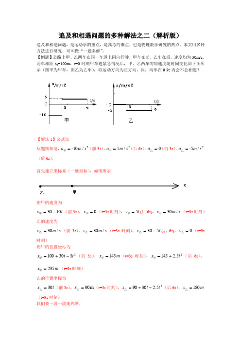 方法02  2021届高考物理追及和相遇问题解法总结(解析版)