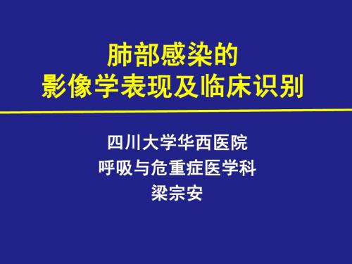 -肺部感染的 影像学表现及临床识别