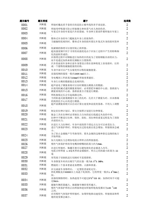 2015年广西中职技能比赛钣金组合题库