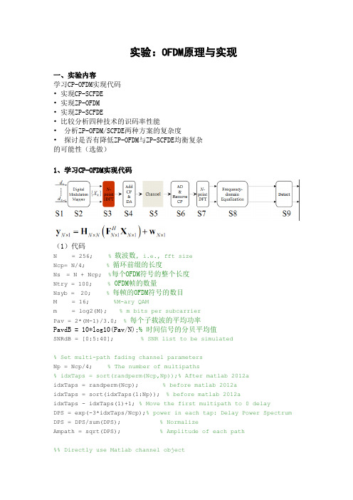 DSP OFDM原理实现实验