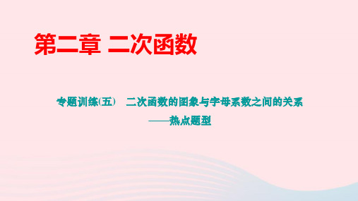 九年级数学下册第二章二次函数的图象与字母系数之间的关系__热点题型作业ppt课件新版北师大版