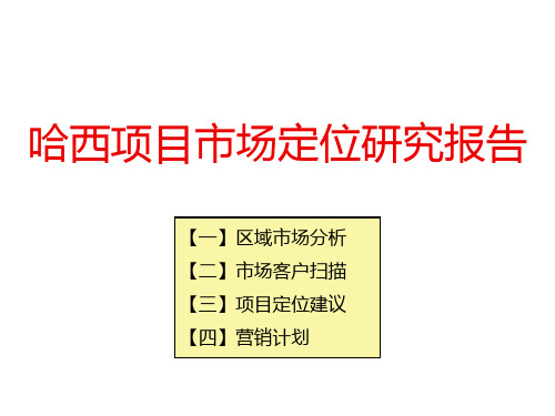 哈西项目前期沟通方案 初步