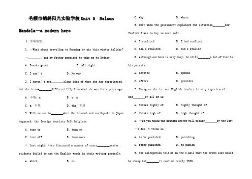 高考英语总复习Unit5 Nelson Mandelaa mod