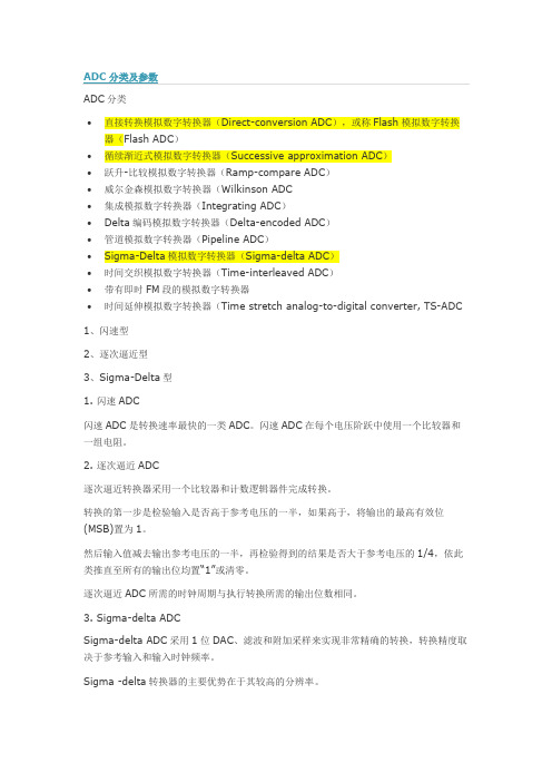 ADC分类及参数