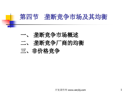 高鸿业西方经济学课件微观chap7(垄断竞争市场)