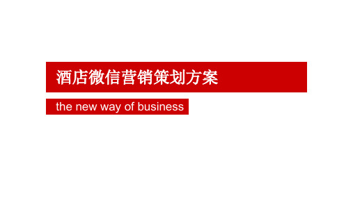 微信市场营销策划方案ppt