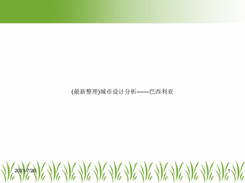 (最新整理)城市设计分析——巴西利亚