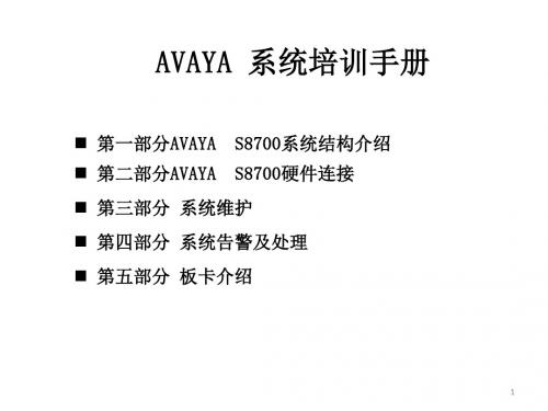 AVAYA用户操作培训手册-精品文档