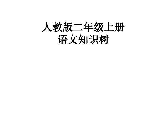 新人教版二年级语文上册全册和单元知识树