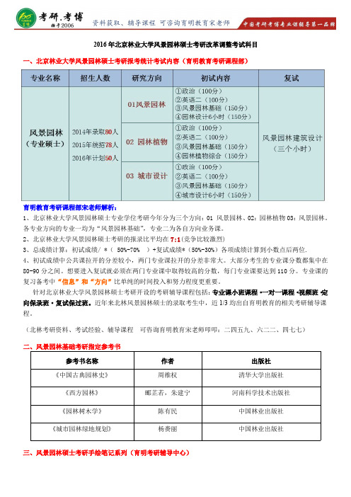 答题技巧北林风景园林考研专业课专业课一本通资料