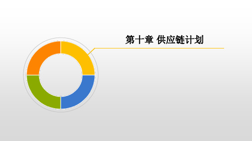 第十章 供应链计划《供应链管理》PPT课件