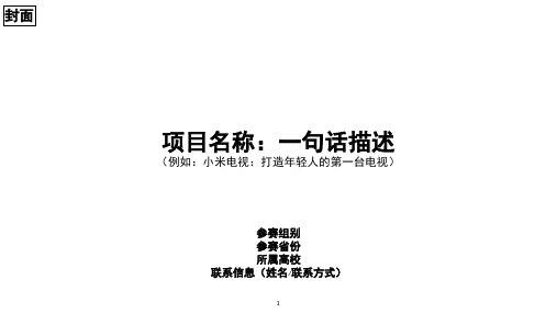 经典：“互联网+”大学生创新创业大赛项目路演汇报PPT模板