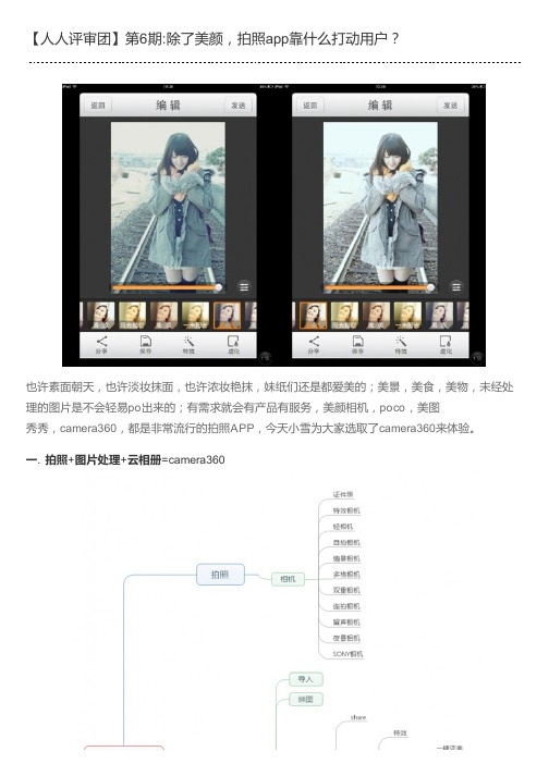 【人人评审团】第6期:除了美颜,拍照app靠什么打动用户?