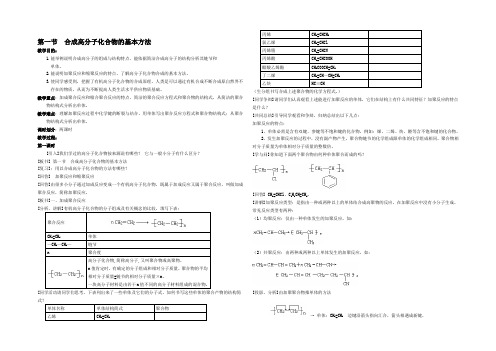 河北省石家庄市第一中学高三化学合成高分子化合物的基本方法教案