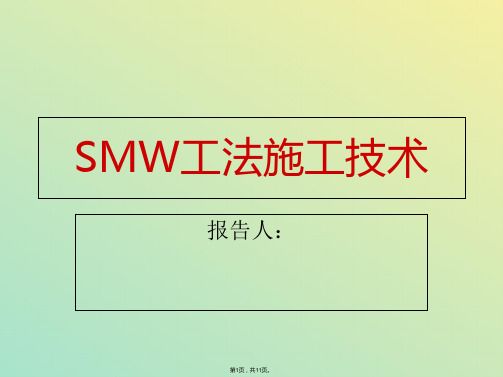 SMW工法施工技术(与“搅拌”相关文档)共11张PPT