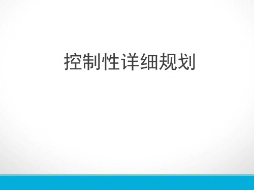 控制性详细规划