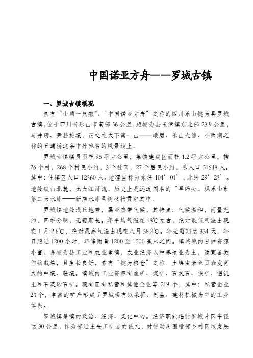 中国诺亚方舟罗城古镇概况