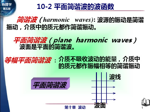 平面简谐波的波函数