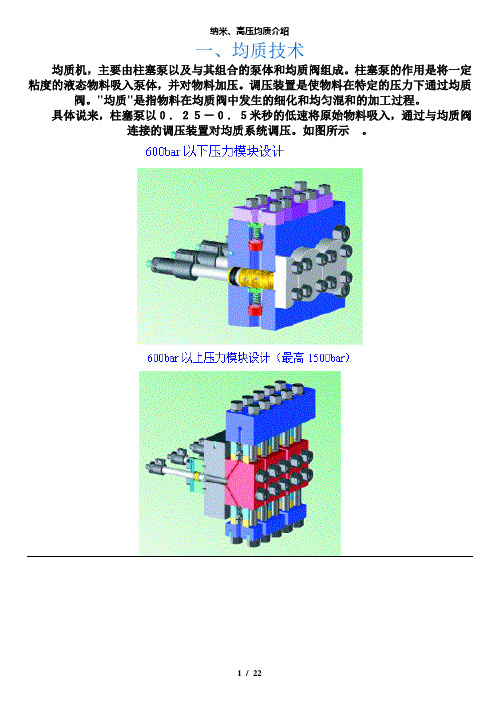 【精品】纳米、高压均质介绍