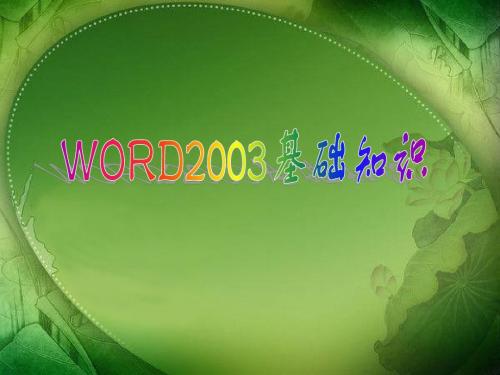 中文word2003