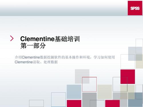 数据挖掘 培训SPSS clementine11