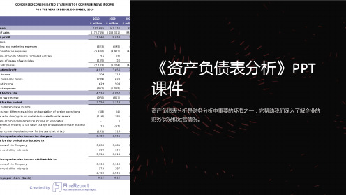 《资产负债表分析》课件