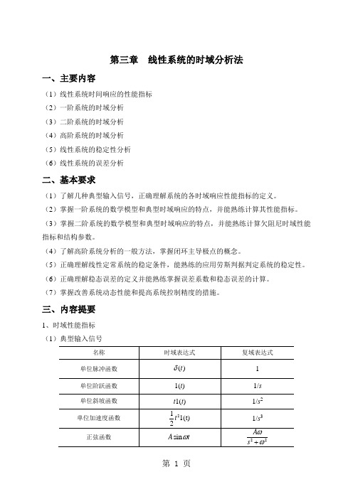 线性系统的时域分析法共28页