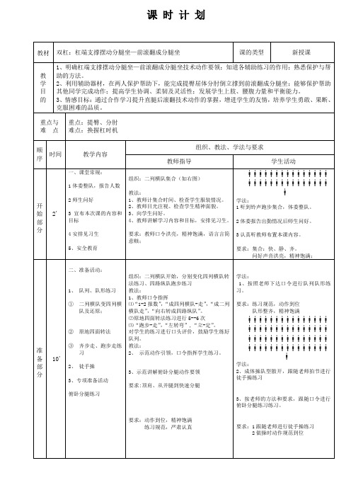 分腿坐--前滚翻成分腿坐