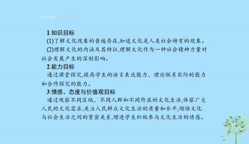 2018_2019学年高中政治第一单元文化与生活第一课文化与社会第一框体味文化课件新人教版必修320