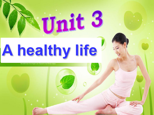 人教版高中英语选修6：Unit 3 A  Healthy  Life (writing)