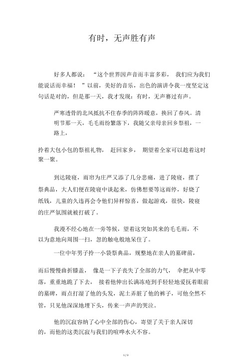 有时,无声胜有声