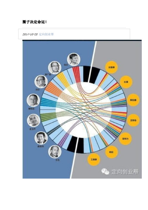 圈子决定命运