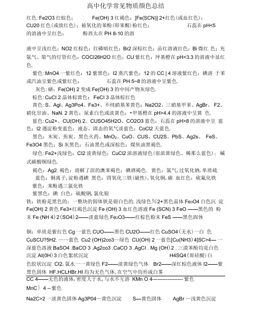 高中化学常见物质颜色总结.docx